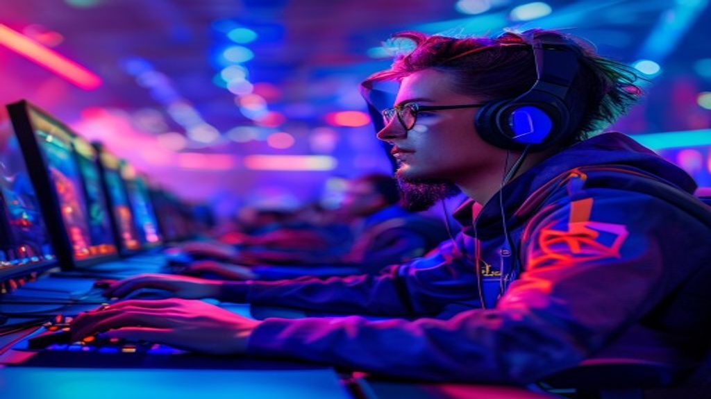 Esports tournament arena scene