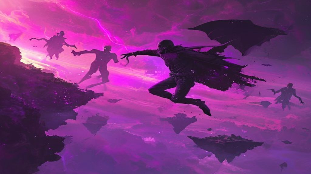 Player exploring the End dimension