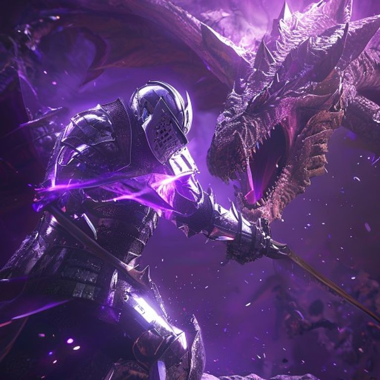 Player battling an Ender Dragon