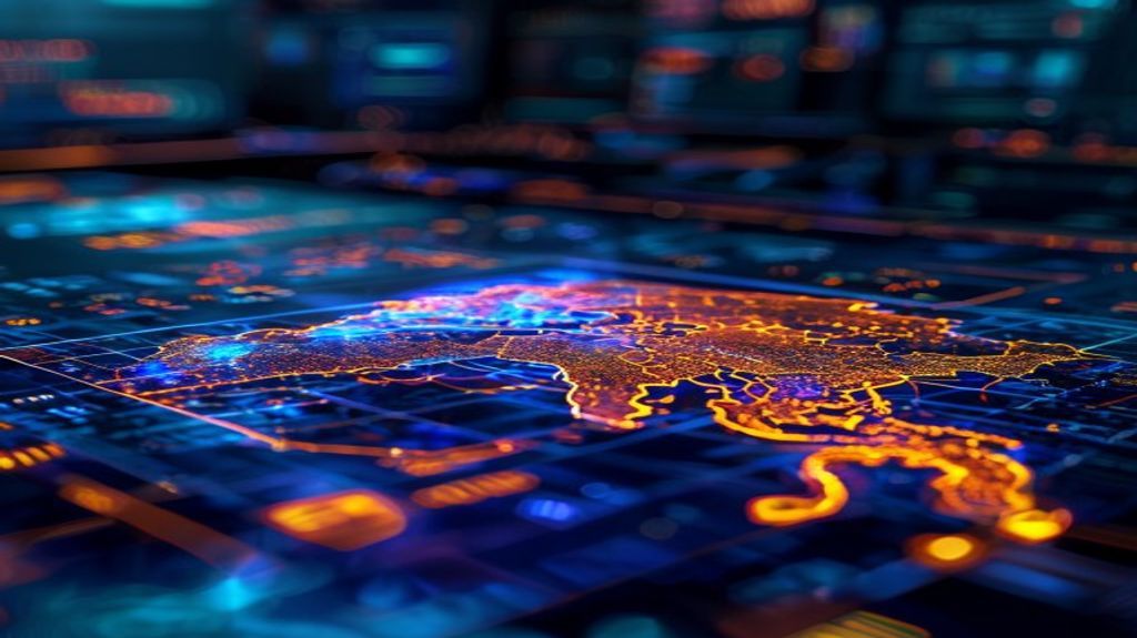 Holographic military strategy map