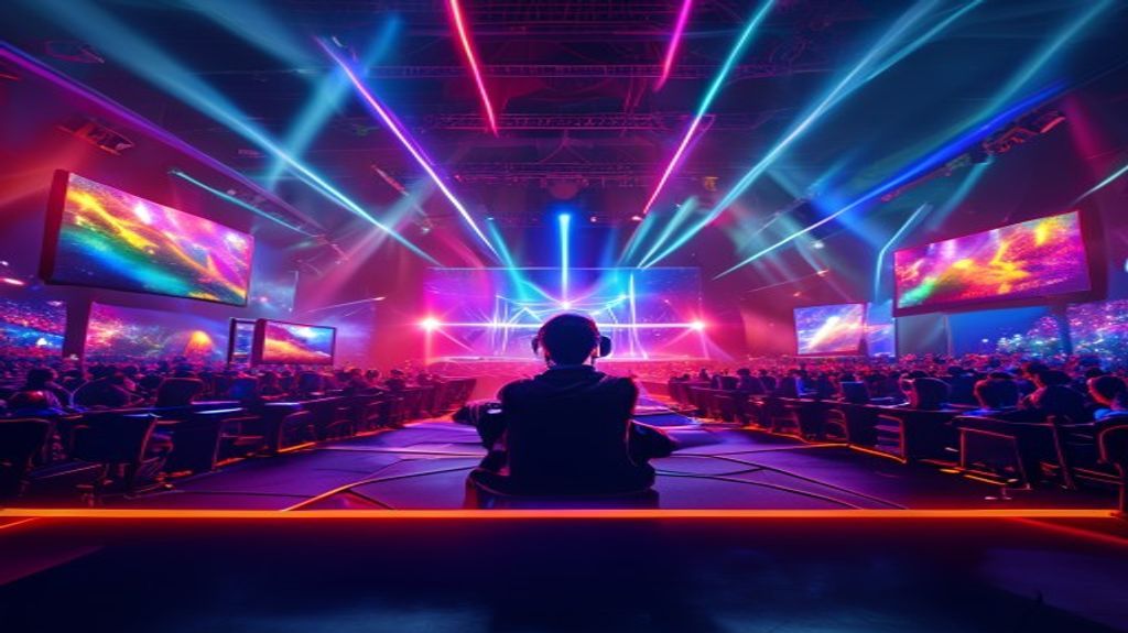 Professional esports gaming stage