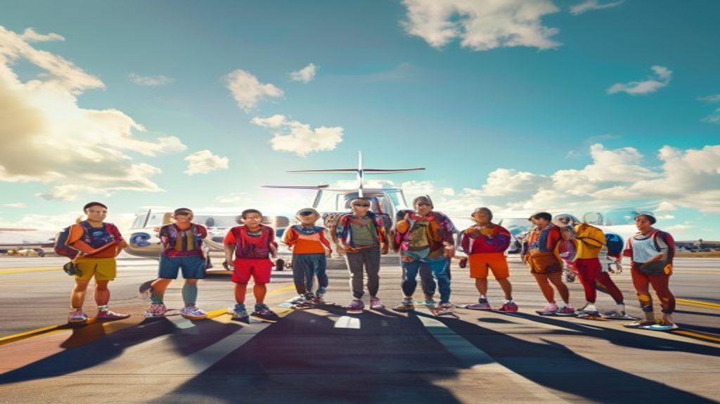 Group of players at an airstrip with their custom aircraft