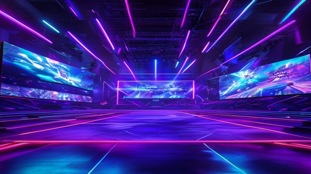 Esports arena stadium filled with digital energy
