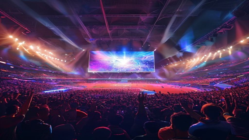 Esports stadium crowd