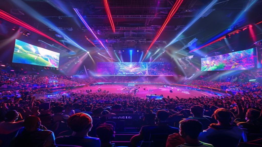 Grand esports tournament atmosphere