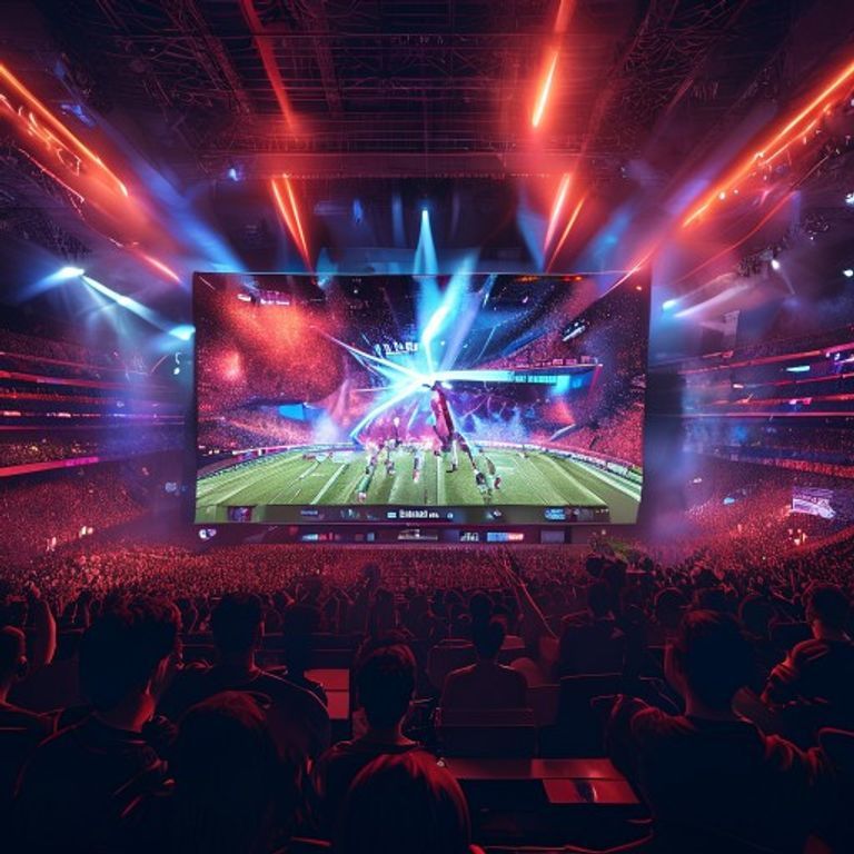 Crowded esports stadium event