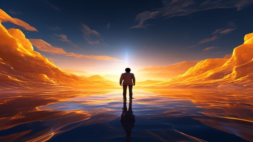 Virtual world generation showing high-tech gaming landscapes