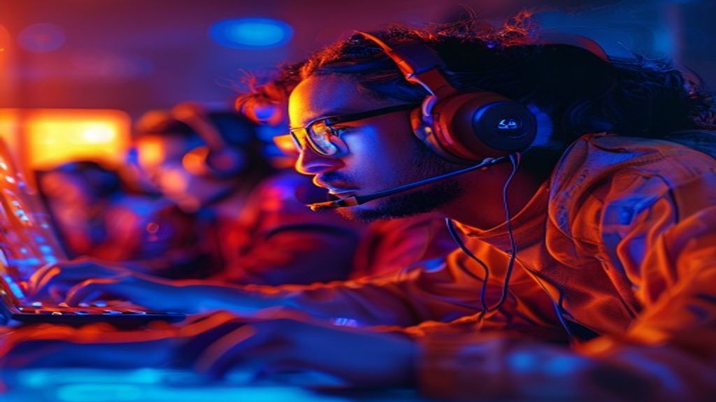 Global community of gamers connected in a virtual space