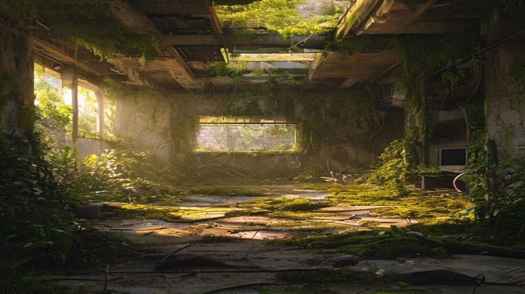 Post-apocalyptic military base landscape