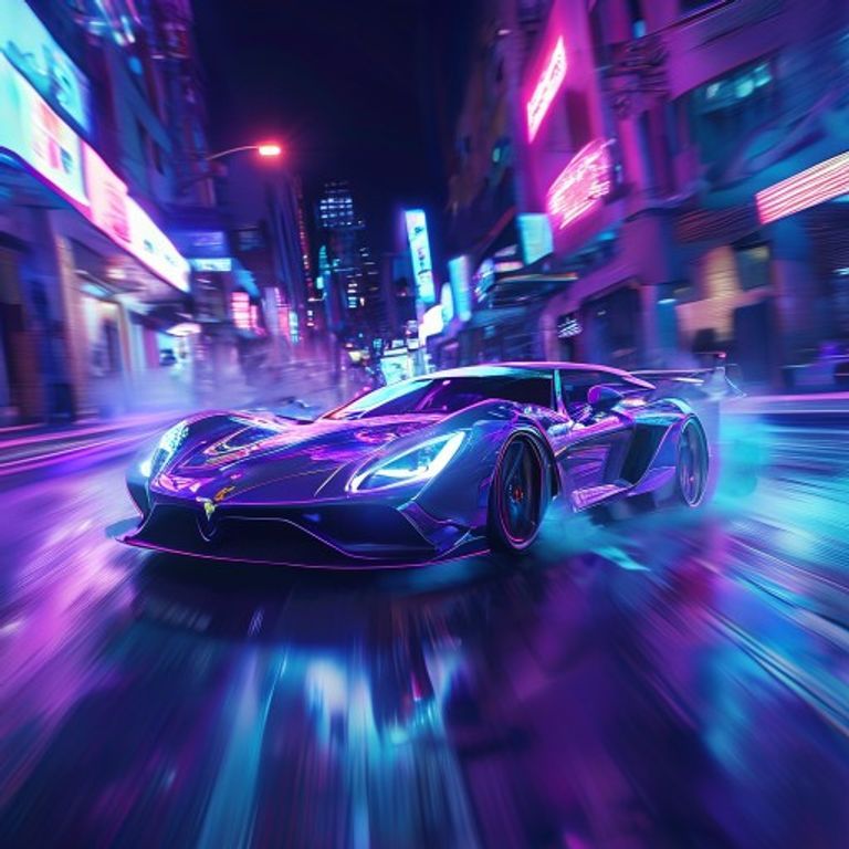 Futuristic sports car in Los Santos