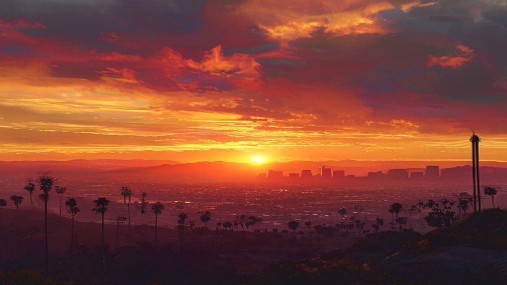 Sunset over Los Santos
