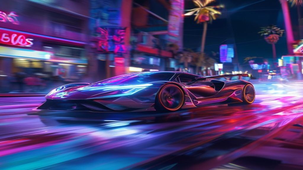 Futuristic sports car in Los Santos