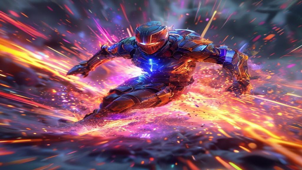 Player character in high-tier armor