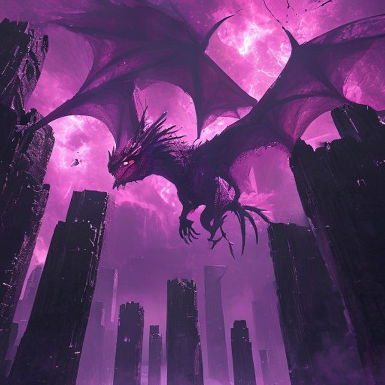 The epic confrontation with the Ender Dragon in the End dimension