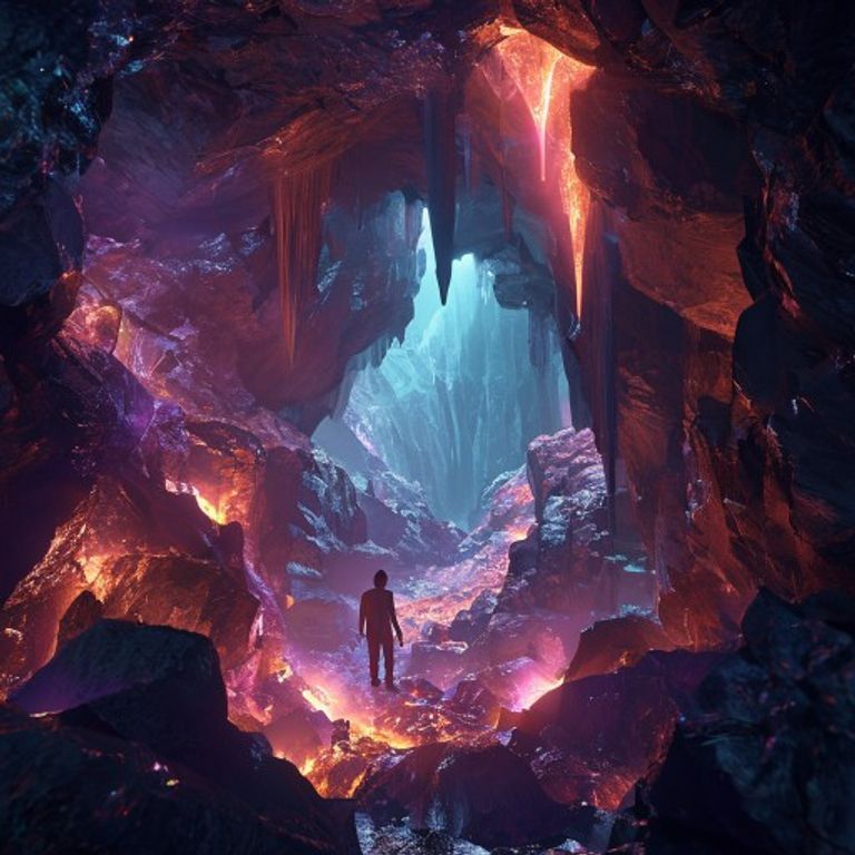 Minecraft deep cave exploration