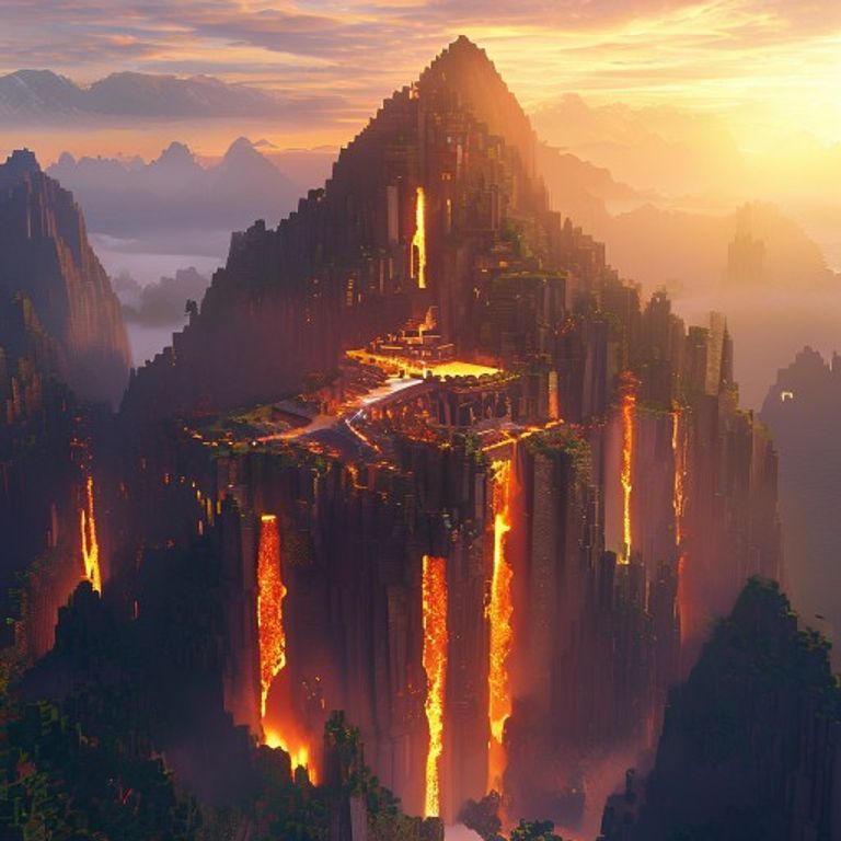 Stunning Minecraft mountain base architecture