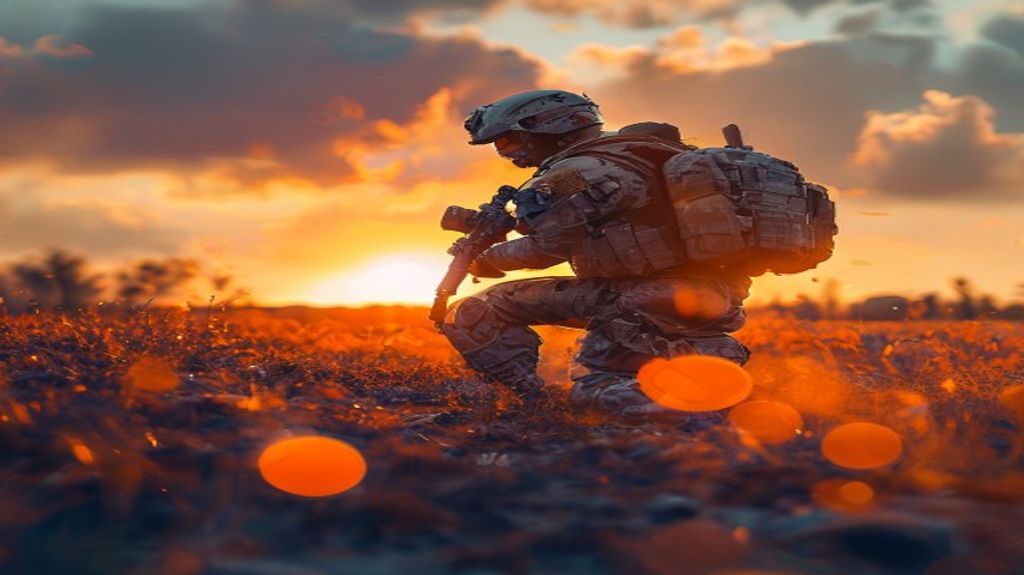 Soldier scouting an open field in PUBG Mobile