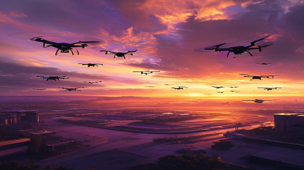 Expansive military base in a video game setting