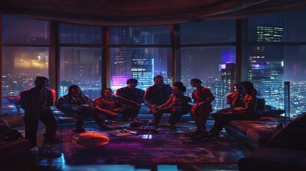 Heist planning in a modern Los Santos apartment