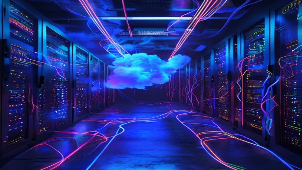 Abstract visualization of cloud gaming technology