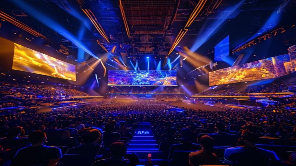Competitive esports arena atmosphere