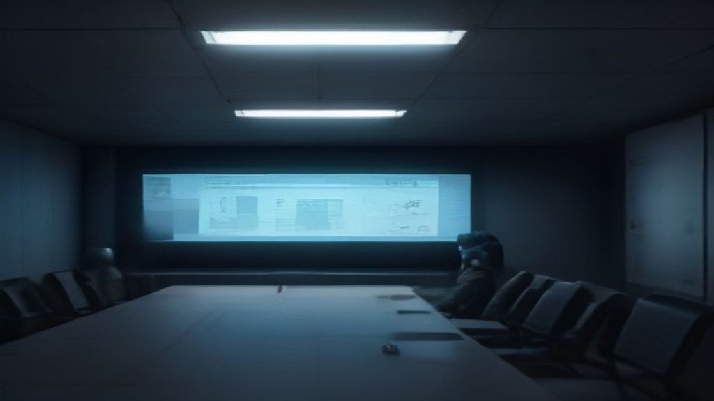 Two GTA Online players plan a heist in a high-tech room, pointing at screens displaying schematics.